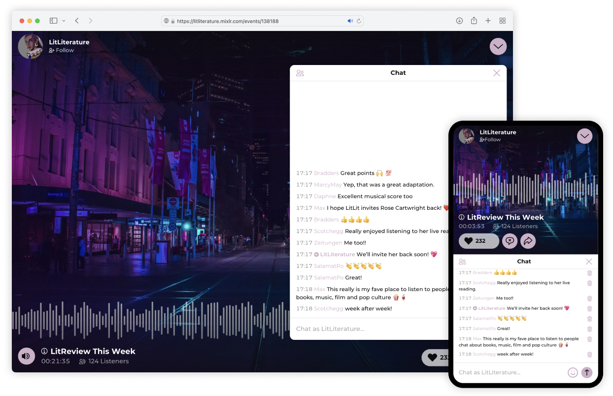 anroll is on Mixlr. Mixlr is a simple way to share live audio onli