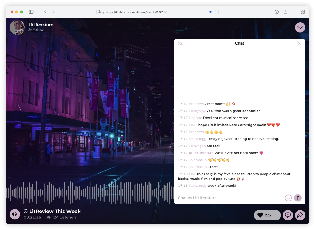 anroll is on Mixlr. Mixlr is a simple way to share live audio onli